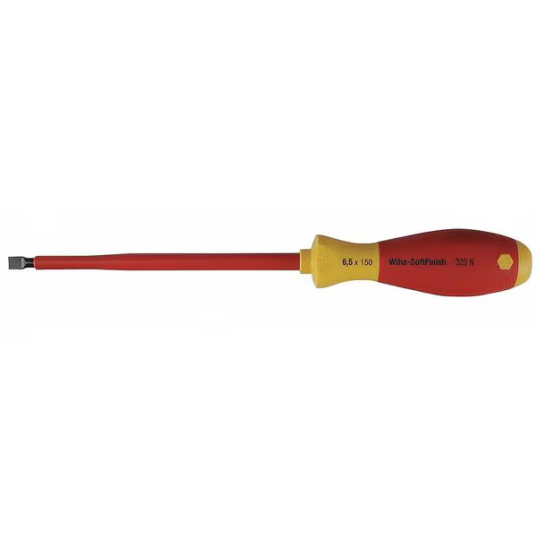 Wiha Insulated Slotted Screwdriver 3/32 in Round 32010 Wiha 32010 084705320106
