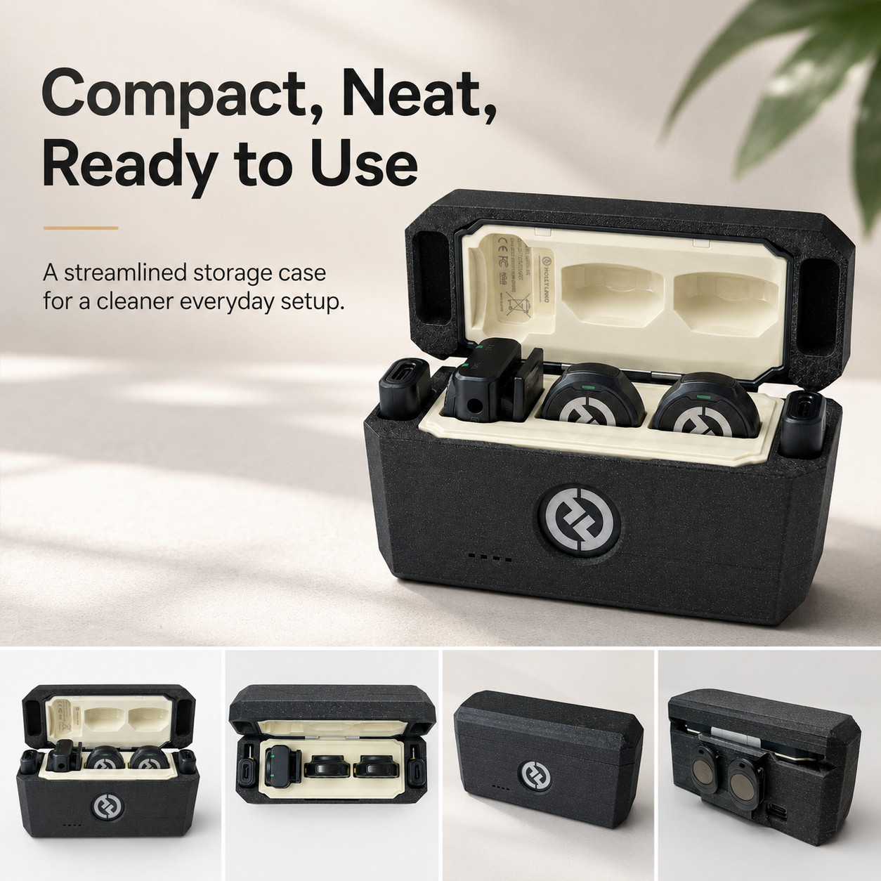 Hollyland Lark M2 Combo Case Organizer for Wireless Lavalier Microphone Set | Bl