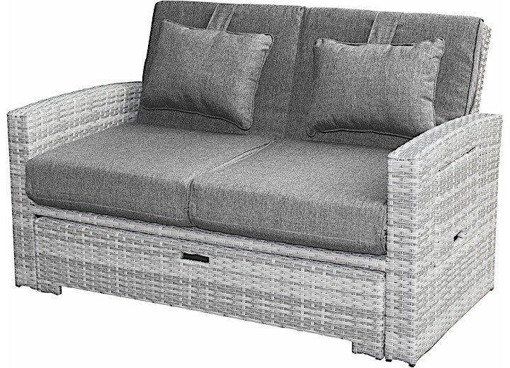 Allspace 450627PG Rattan Modular Sofa Set - Dark/Medium Gray