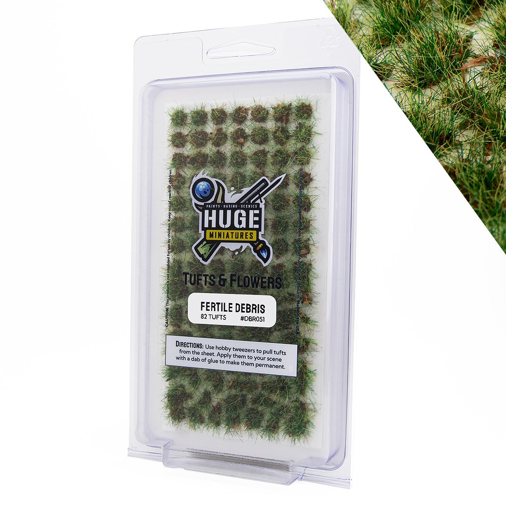 Huge Miniatures Debris Tufts, Fertile Static Grass – 100 Self-Adhesive Tufts