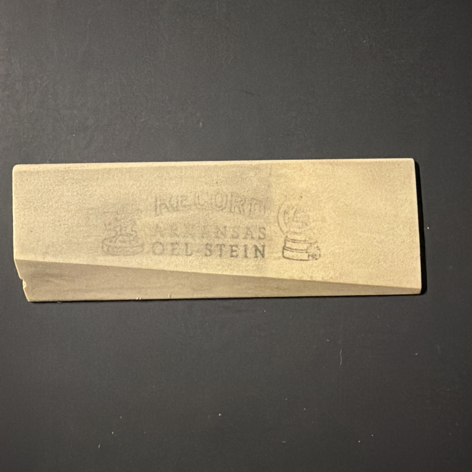 Record Arkansas Oel- Stein Sharpening Stone In Original Box - 1950s