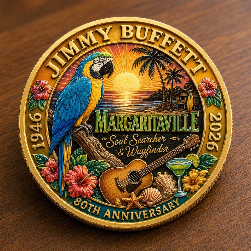 New Jimmy Buffett 80th anniversary 1946-2026 Commemorative Coin CC449