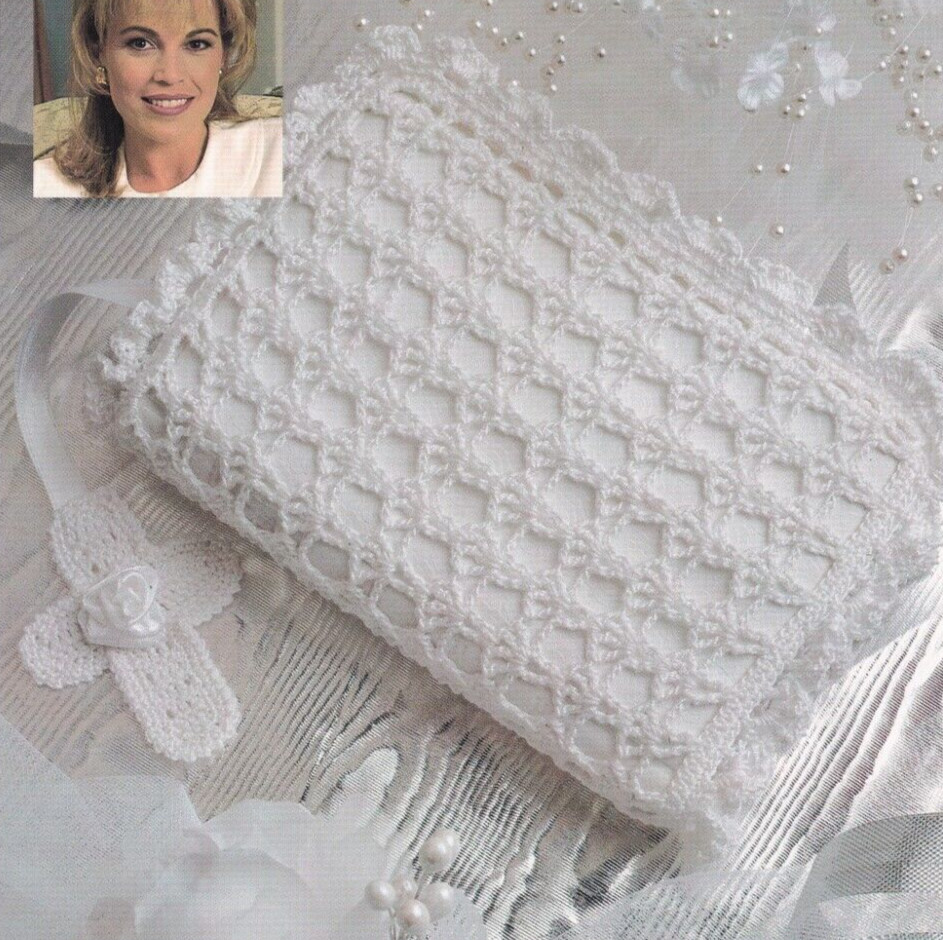 Crochet Pattern Instructions BRIDE'S BIBLE Cover & Cross Bookmark