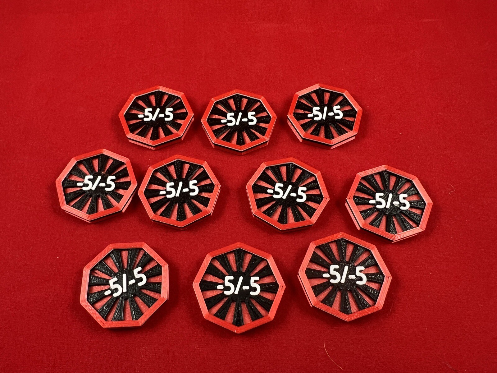 -5/-5 Counters (10) - Compatible with Universal Counters Set for Magic