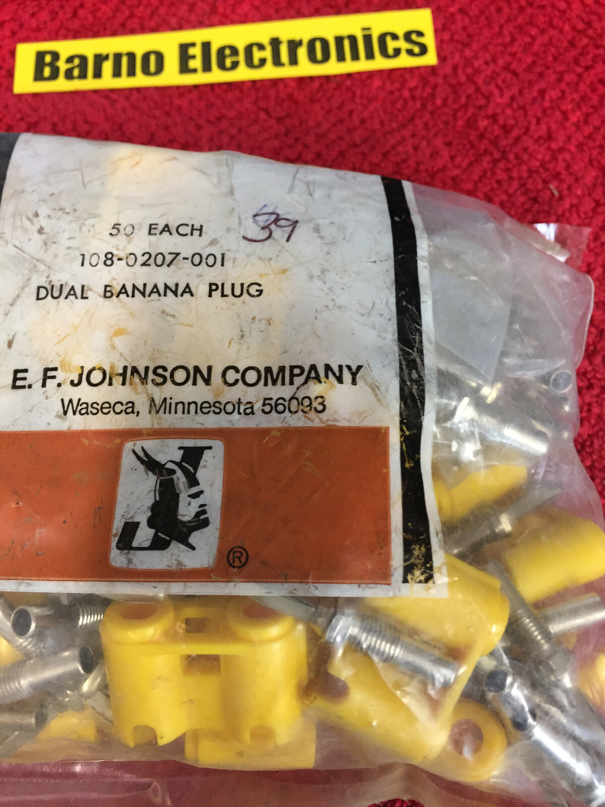 108-0207-001 YELLOW BANANA PLUG  10 PCS