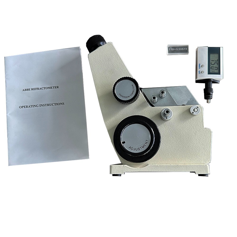 Monocular Abbe Refractometer for Refractive Index nD Average Dispersion nF-nc