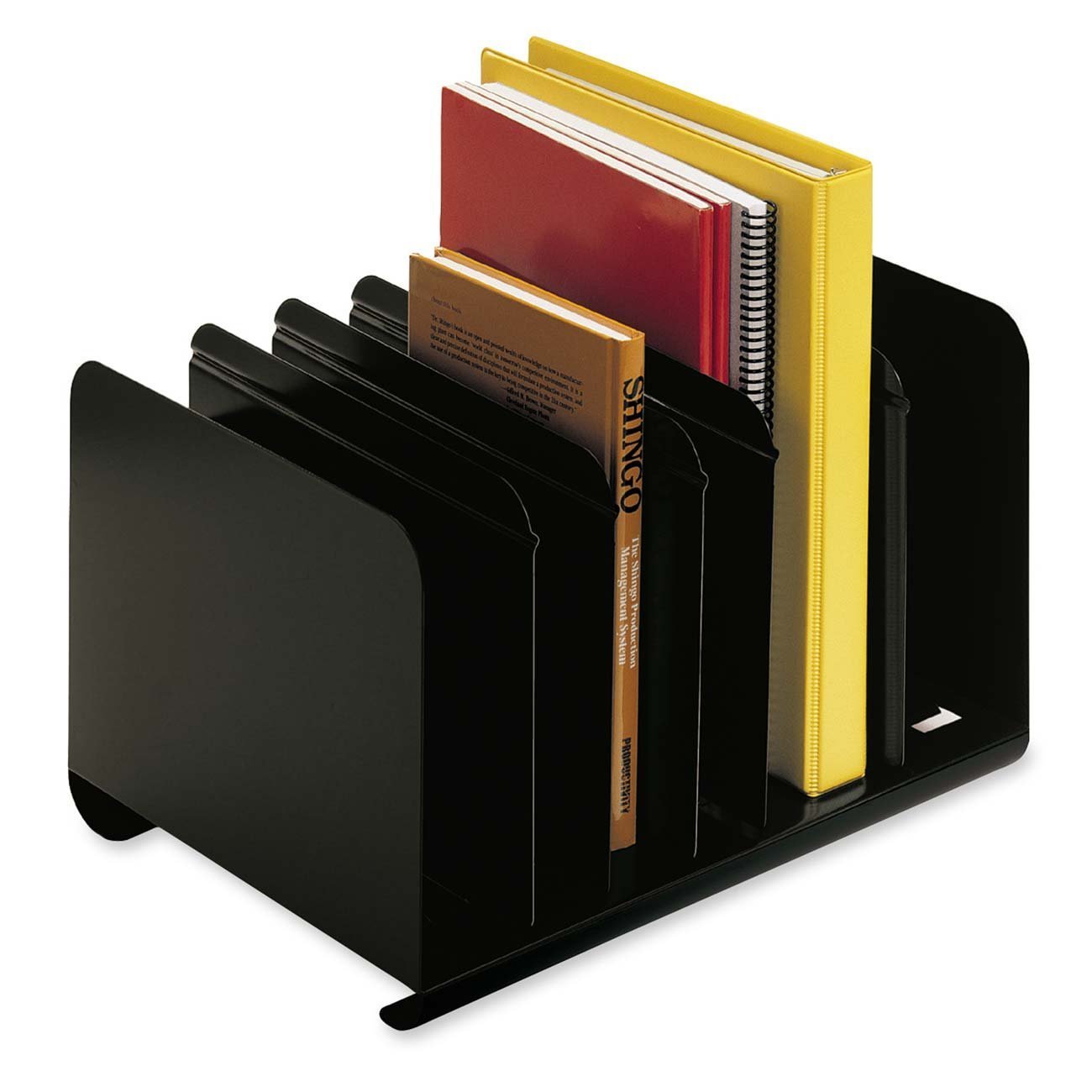 MMF STEELMASTER Adjustable Steel Book Rack 15 x 8.81 x 11 Inches Black 26413BRBL