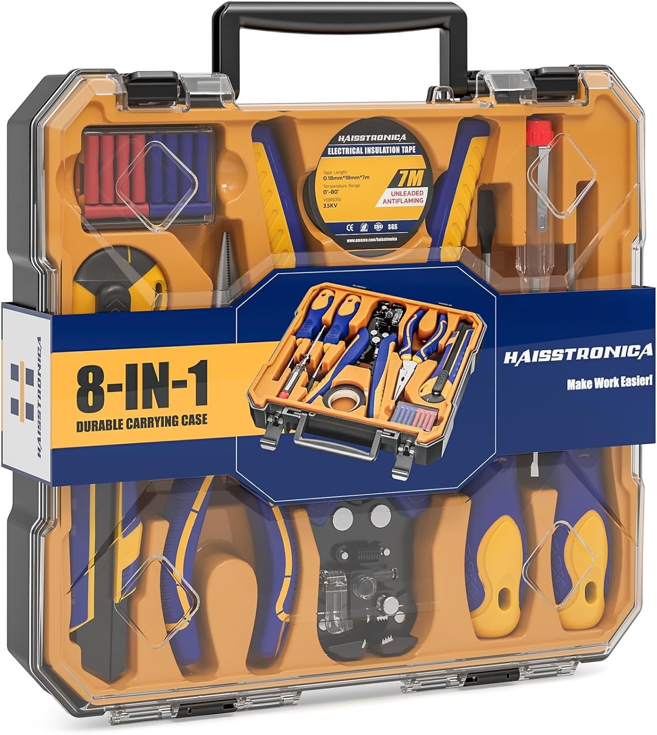 8 IN 1 Electrician Tool Set, Self-Adjusting Wire Stripper Kit, 28 Piece Elect...