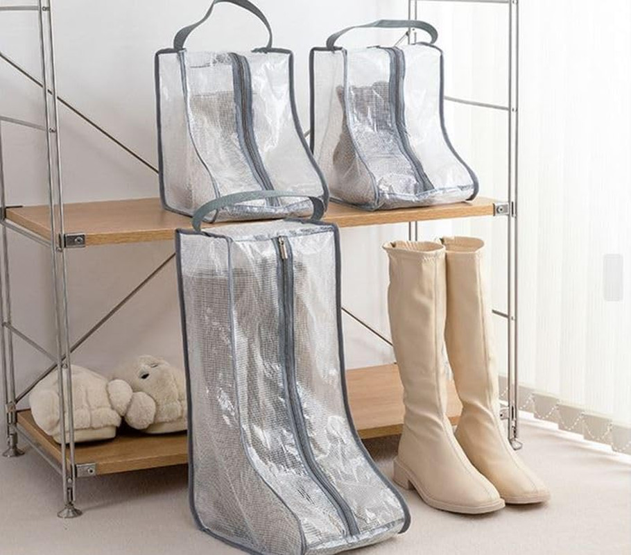Portable 2 Pack Boots Storage, Short Boots Storage/Protector Bag,Grey Portable W