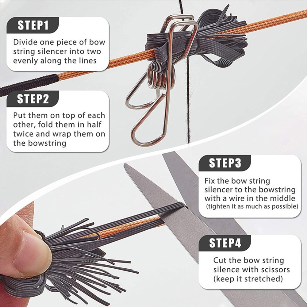 Rubber Bowstring Whisker Stabilizer Minimize Vibration Enhance Performance