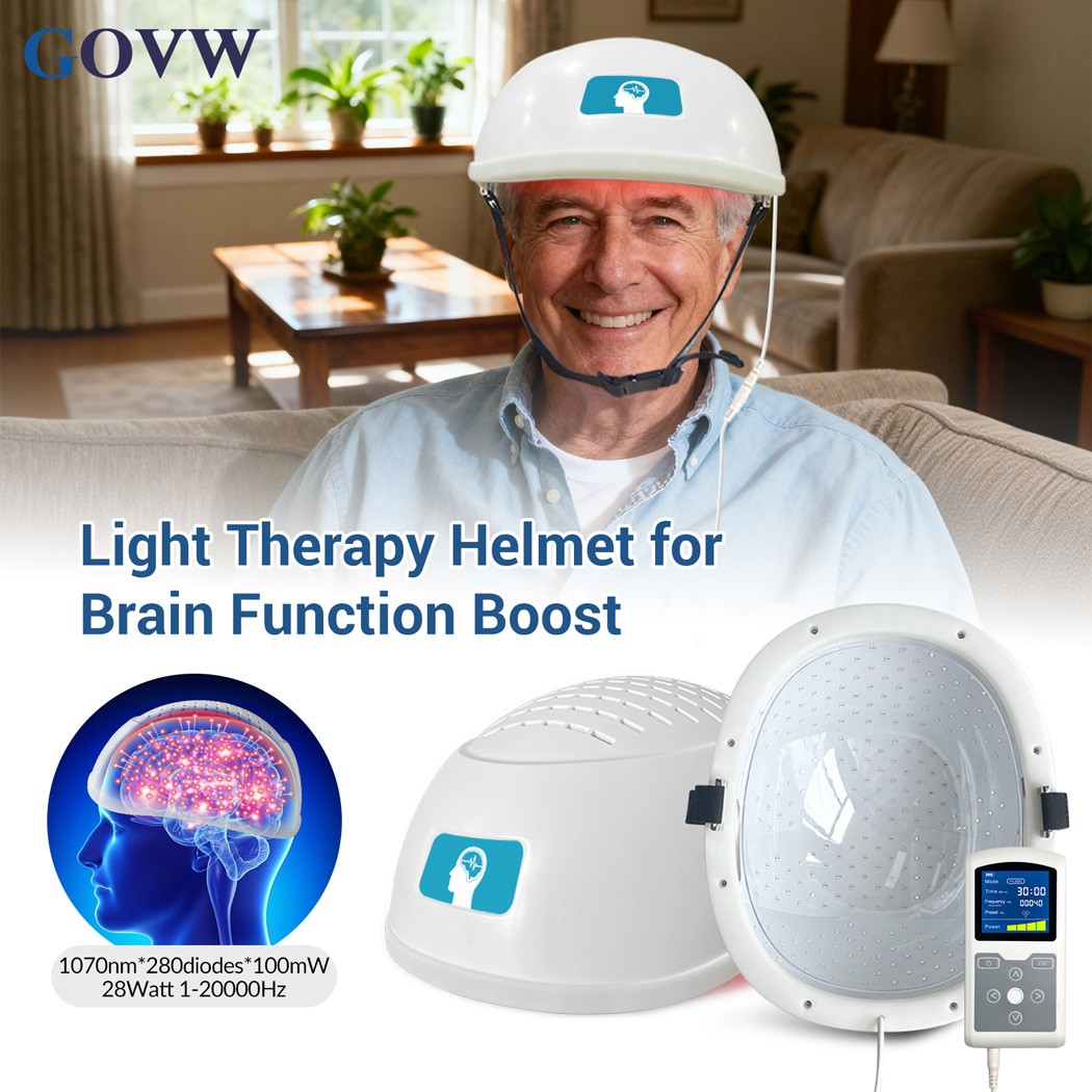 1070nm Brain Helmet PBM Near Infrared Light Therapy Neurofeedback for Depression