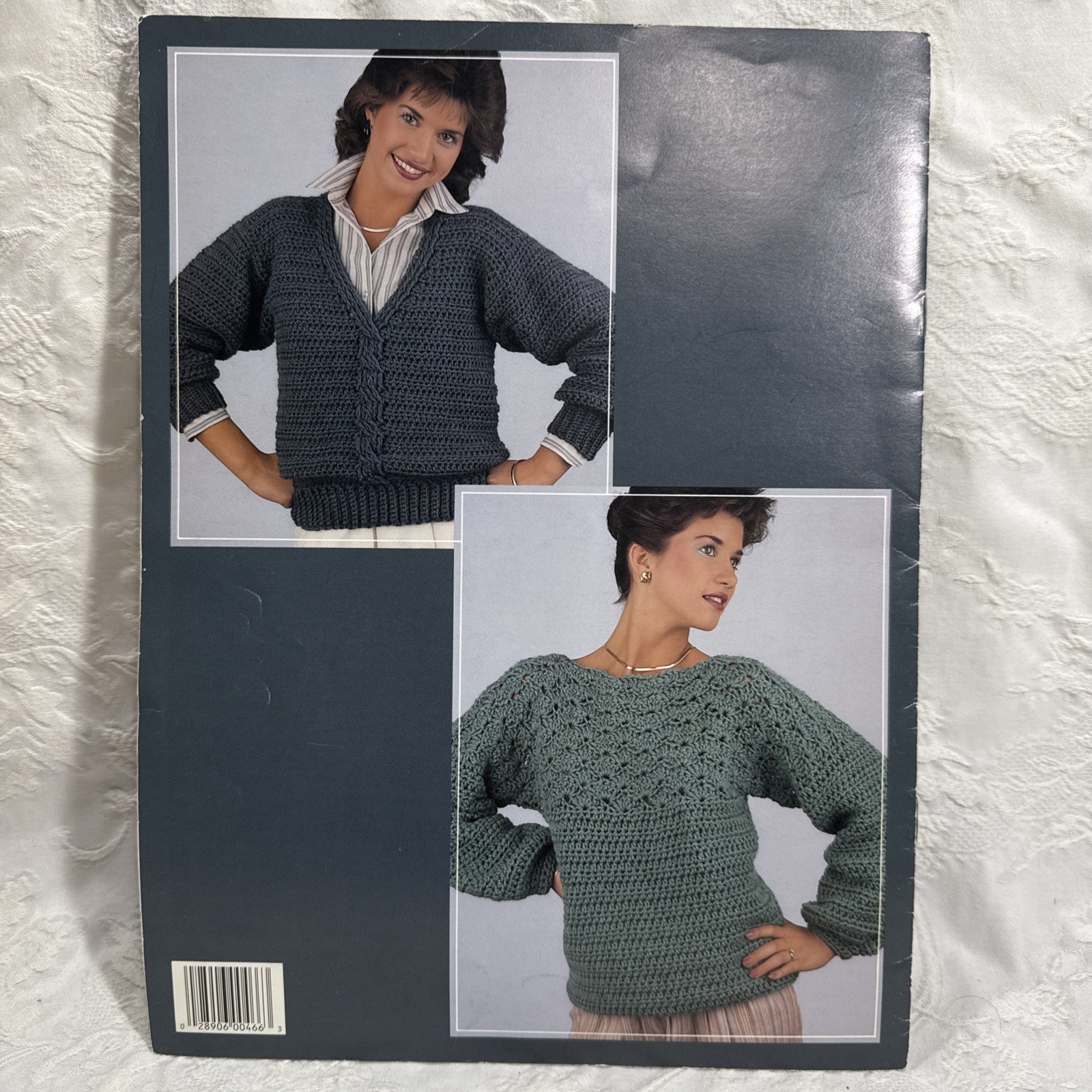Vintage 1986 Quick Crochet Sweaters by Sims Leaflet 465 Extra Easy Instructions