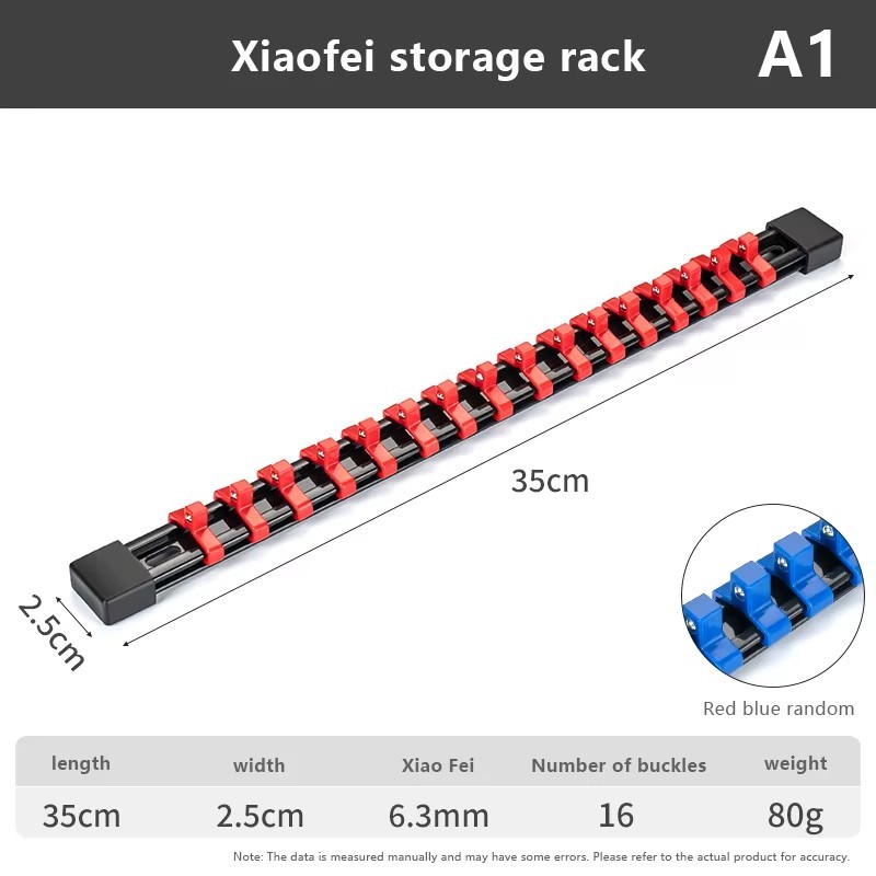 Portable Socket Organizer Tray Sliding Rail Rack Holder for 1/4 3/8 1/2 Tools