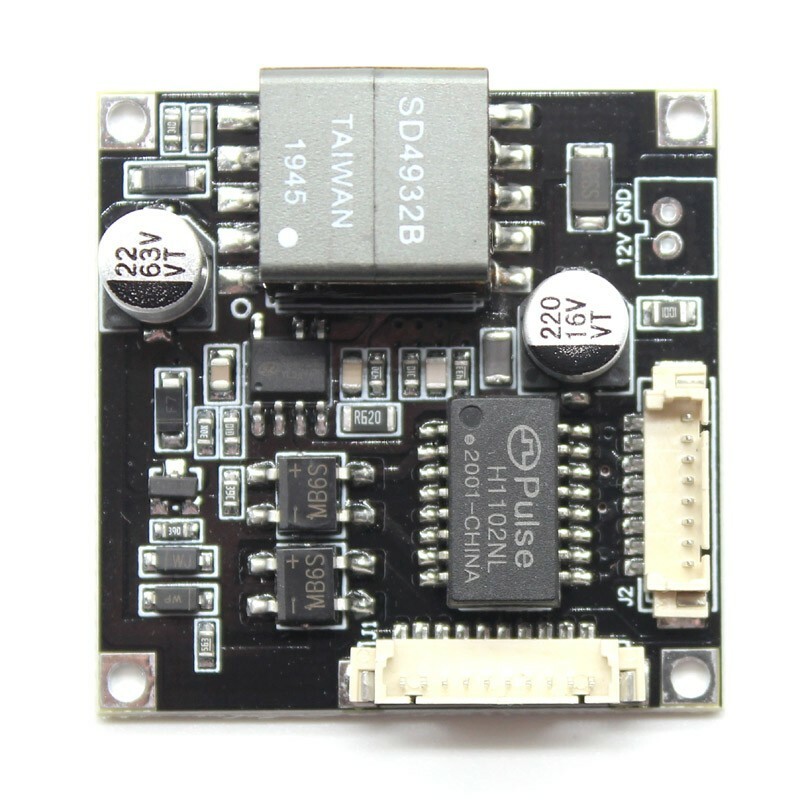 CCTV POE module Input 48V PCB board output DC12V with POE cable for ip camera
