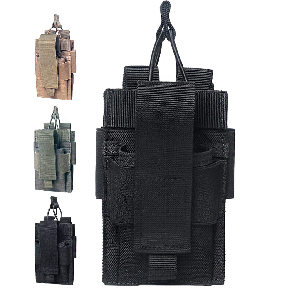 Tactics Molle Walkie Talkie Radio Pouch Military Phone Holder EDC Waist Belt Bag