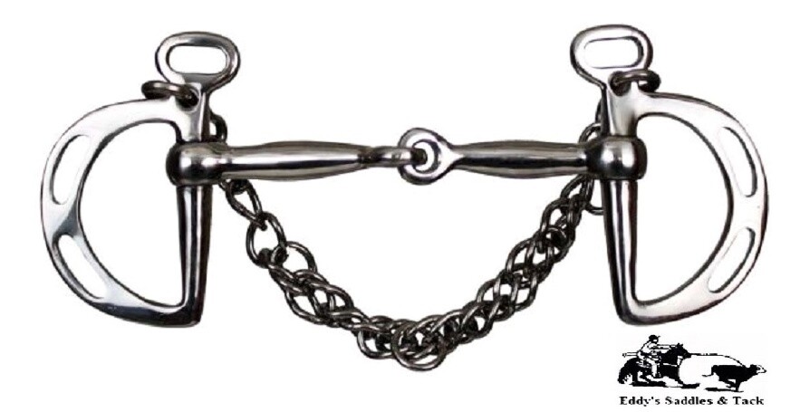Kimberwick English - Western Bit Stainless Steel 4-7/8" Mouth New Eddy's Tack
