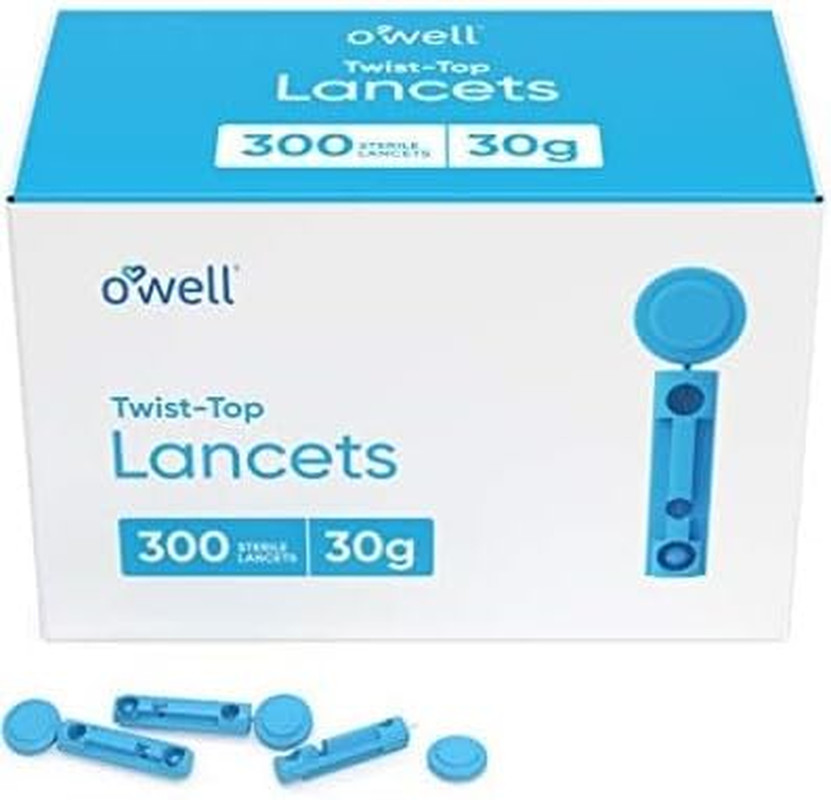 300 Lancetas Calibre 30 Twist Top Para Pruebas De Sangre Diabeticas Desechables