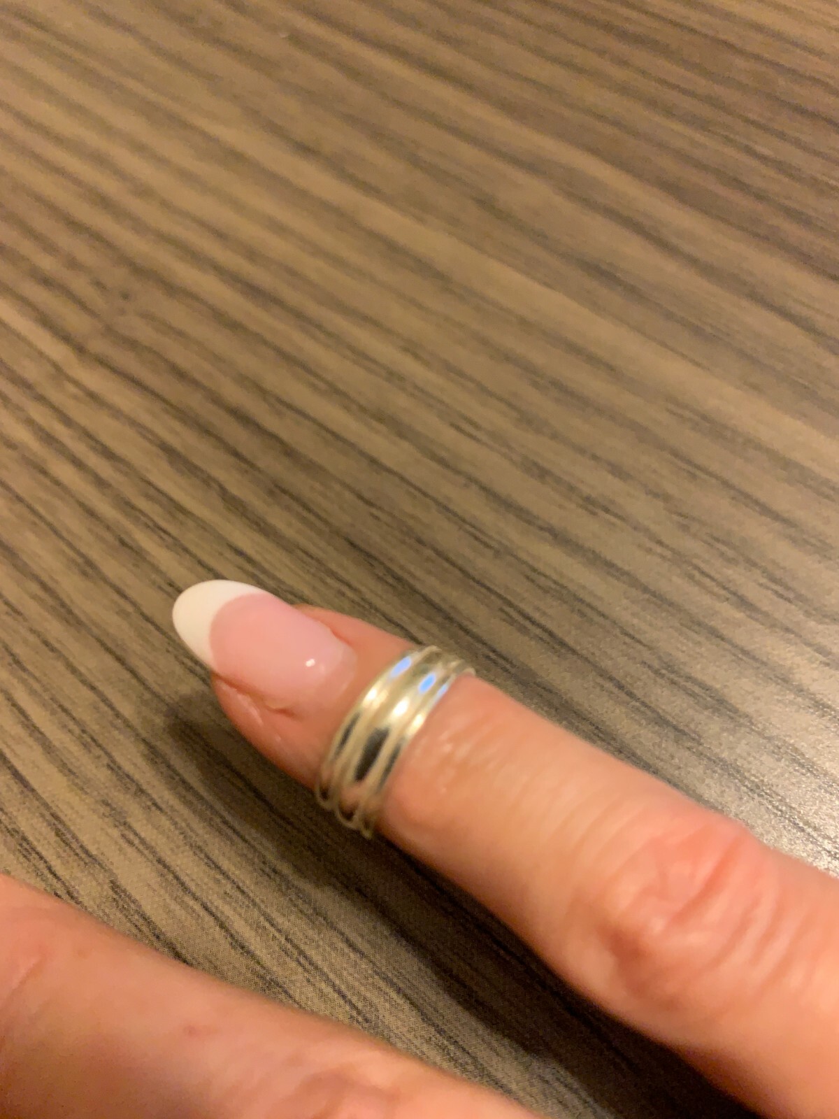 Sterling Silver Adjustable Line Tapered Toe Ring