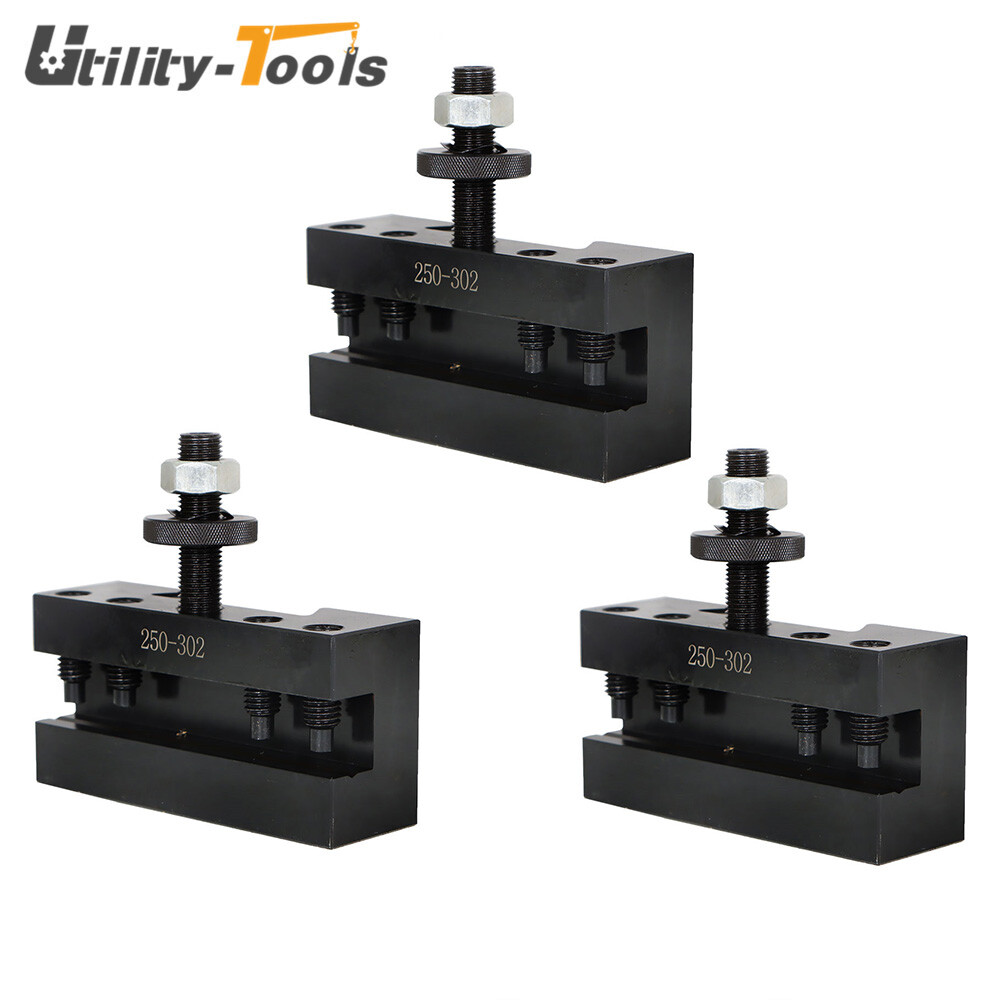 3×CXA 250-302 Quick Change Turning Facing & Boring Tool Post Holder Swing 13-18"