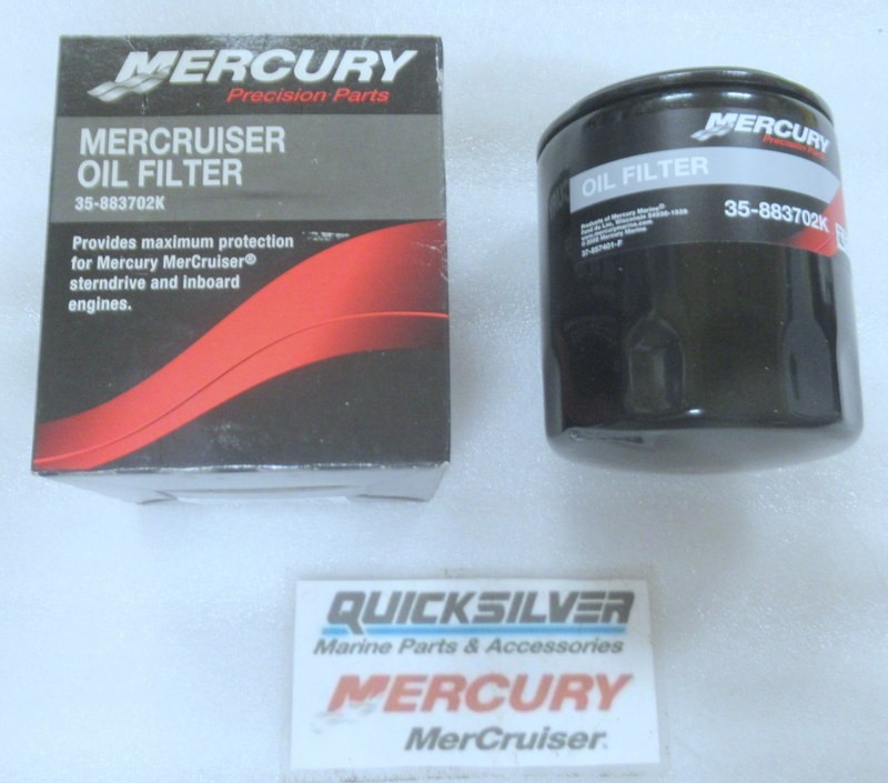 A25 Genuine Mercury Quicksilver 35-883702K Oil Filter OEM New Factory Boat Parts