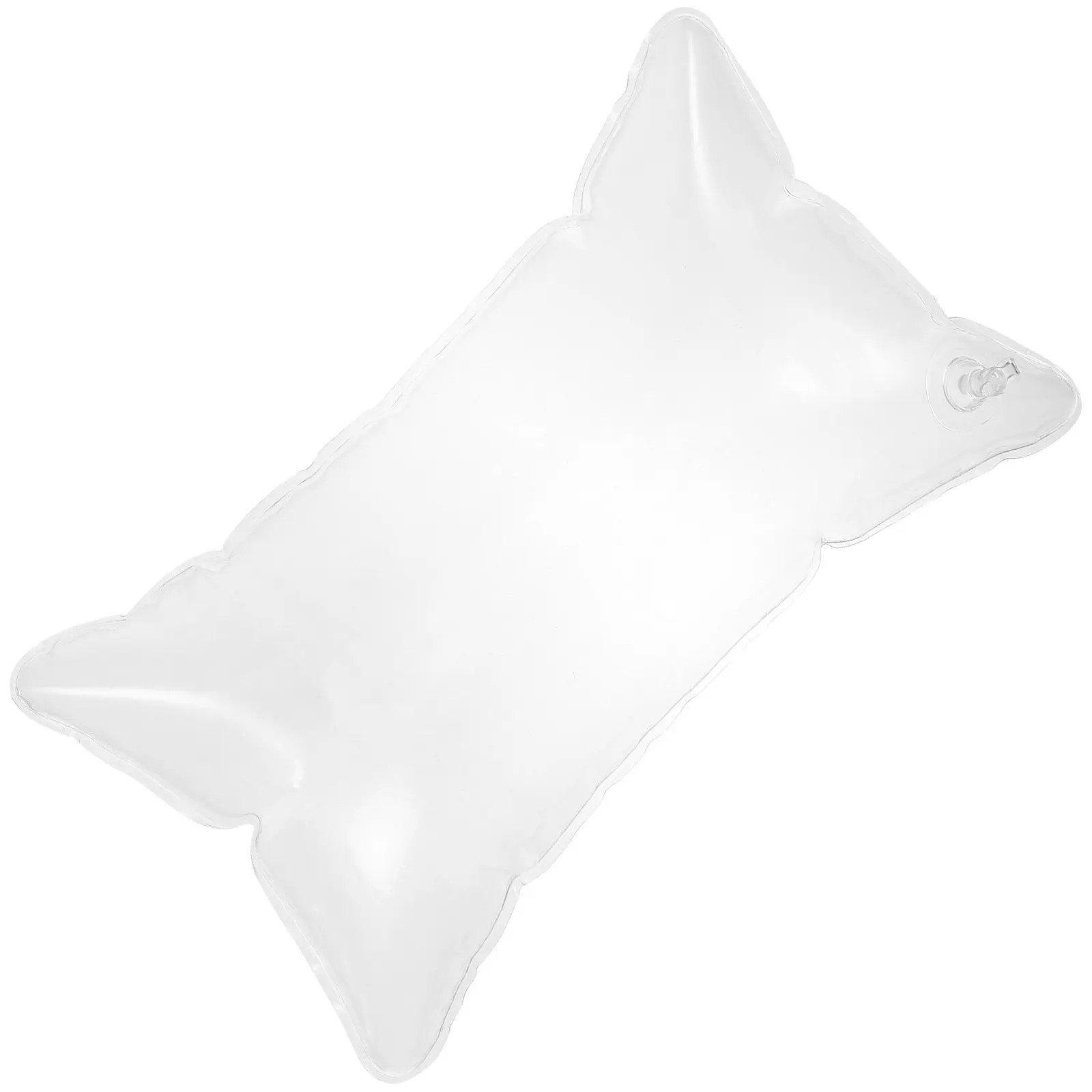 Clear Inflatable Camping Pillow Adjustable Height Transparent Cushion Outdoor Tr