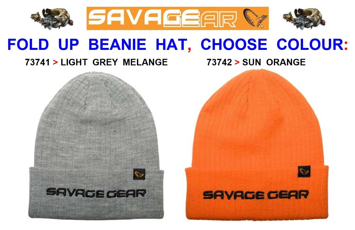 SAVAGE GEAR FOLD UP BEANIE HAT FOR SG2 SG4 SG6 SGS2 SGS4 SGS5 ROD REEL FISHING
