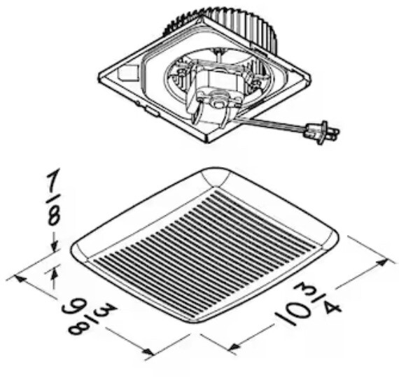 Broan QuicKit 60-CFM Replacement Bath Fan Motor