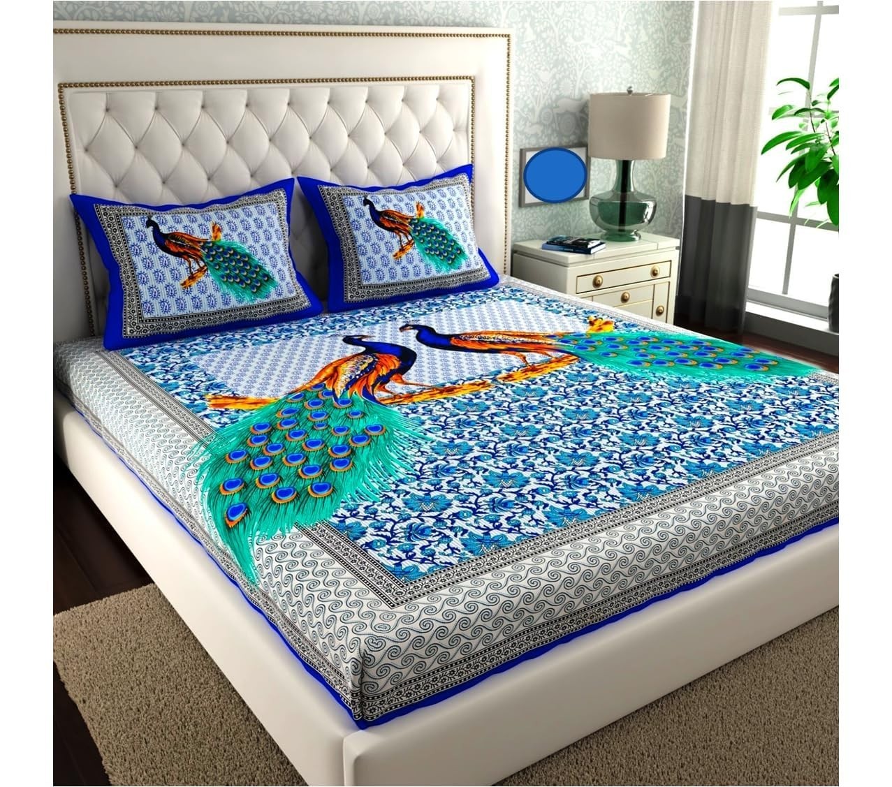 traditional Jaipuri Bedsheet with 2 Pillow Covers IB 106