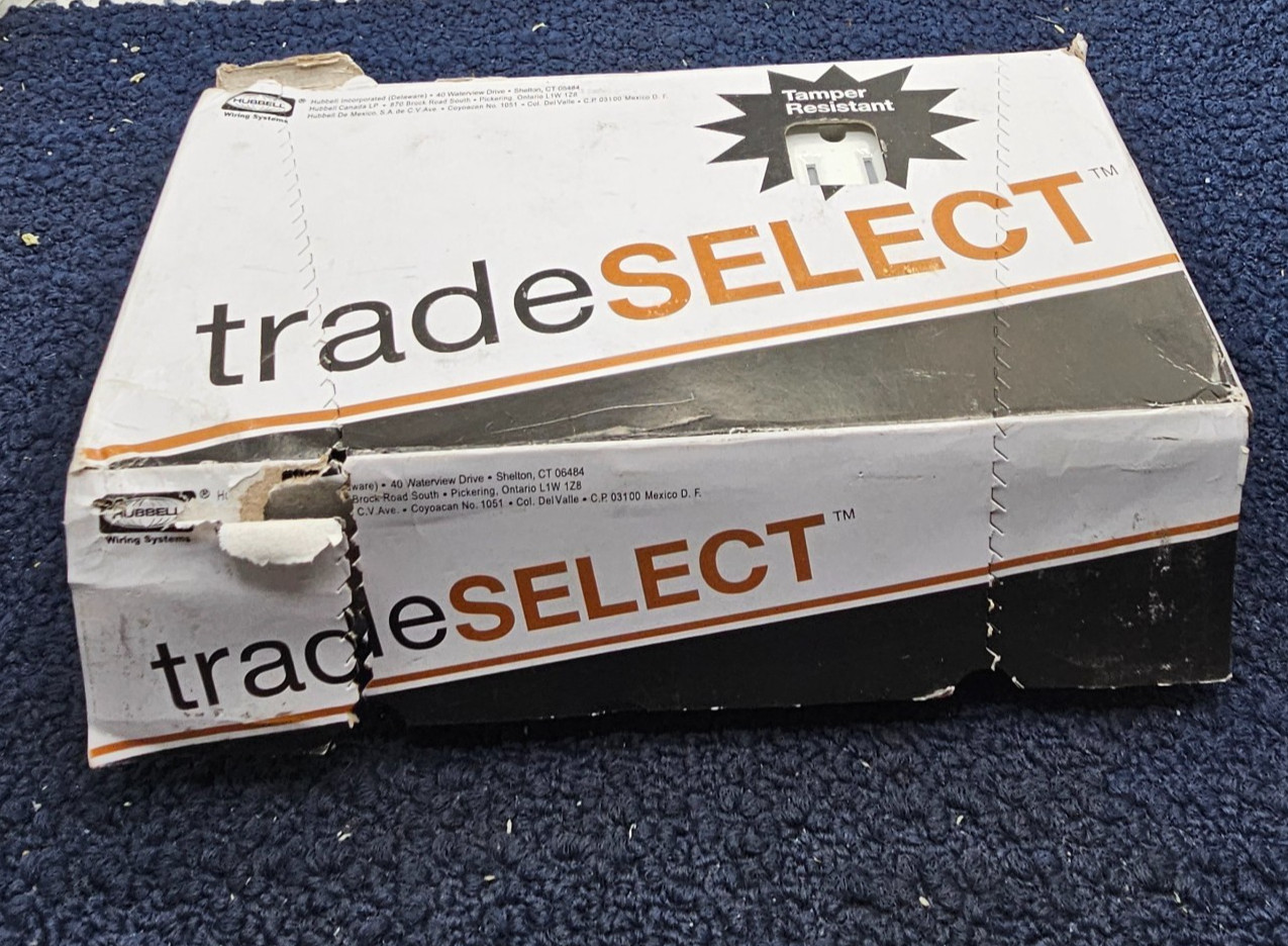 (QTY 10) Hubbell RR15SWTR: Tamper Resistant 15A 125V Duplex Receptacle Outlet