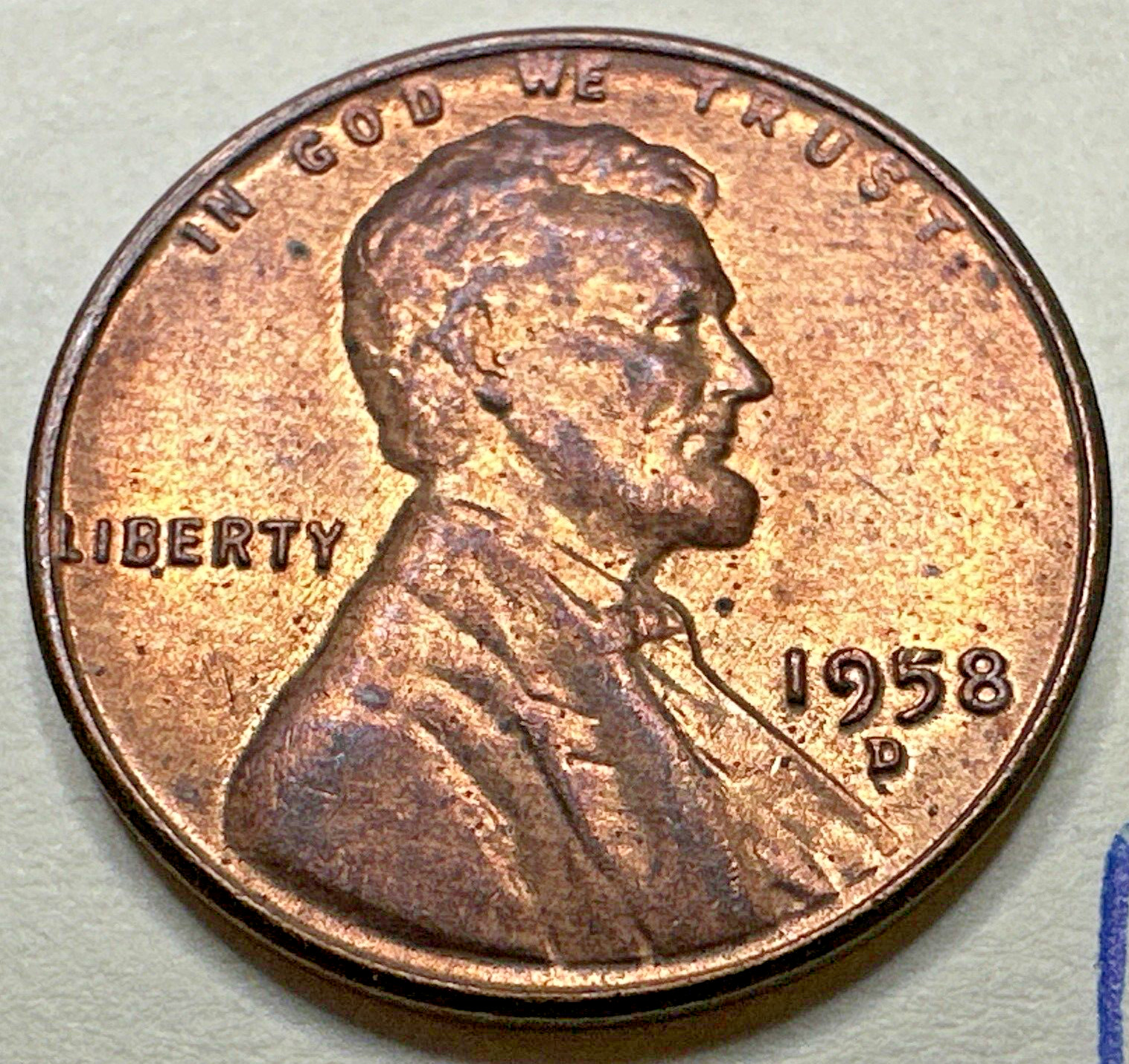 1958-D 1C Lincoln Cent Wheat Penny 9035N