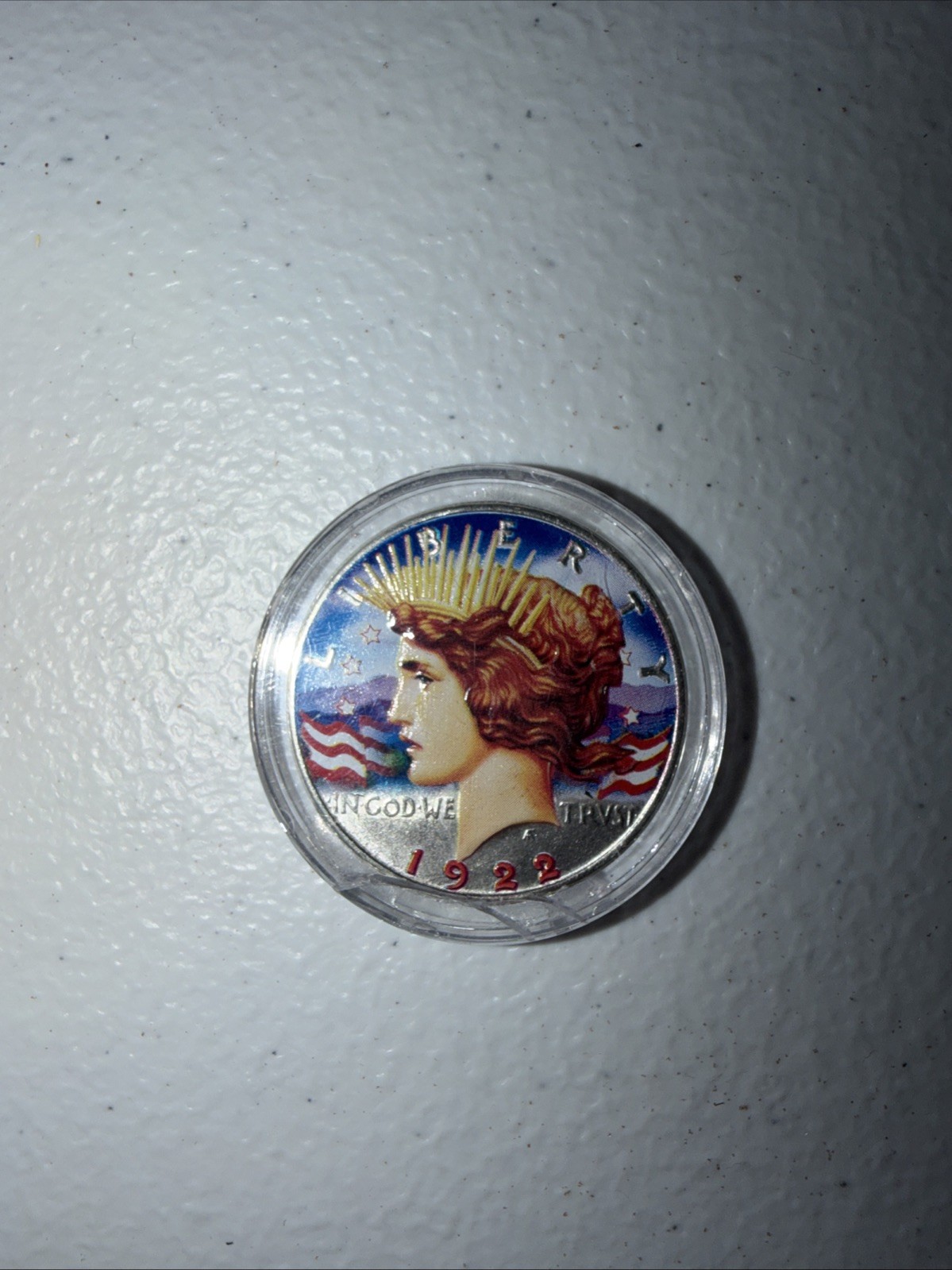1922 Peace Silver Dollar Colorized on Both Sides - 90% Silver BEAUTIFUL