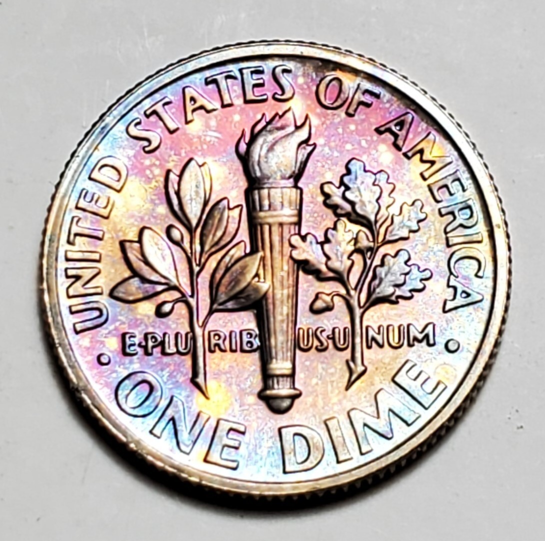 TONED 1991 S ROOSEVELT DIME PROOF UNC #C5916