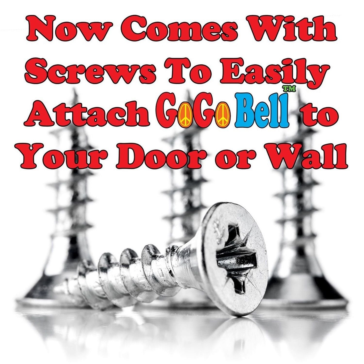GoGo Bell Dog Doorbell for Housebreaking/Housetraining Door Bell/Potty White