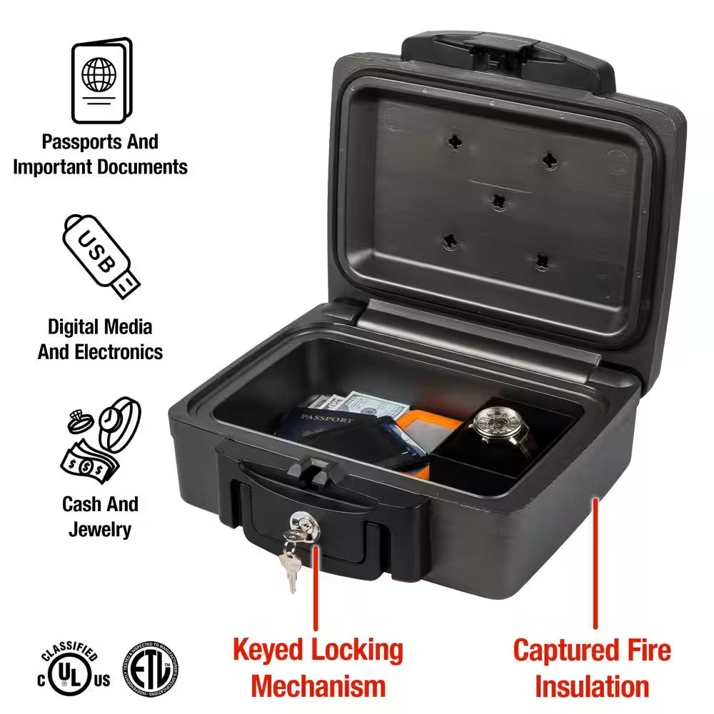 0.17 Cu. Ft. Fireproof and Waterproof Safe Box