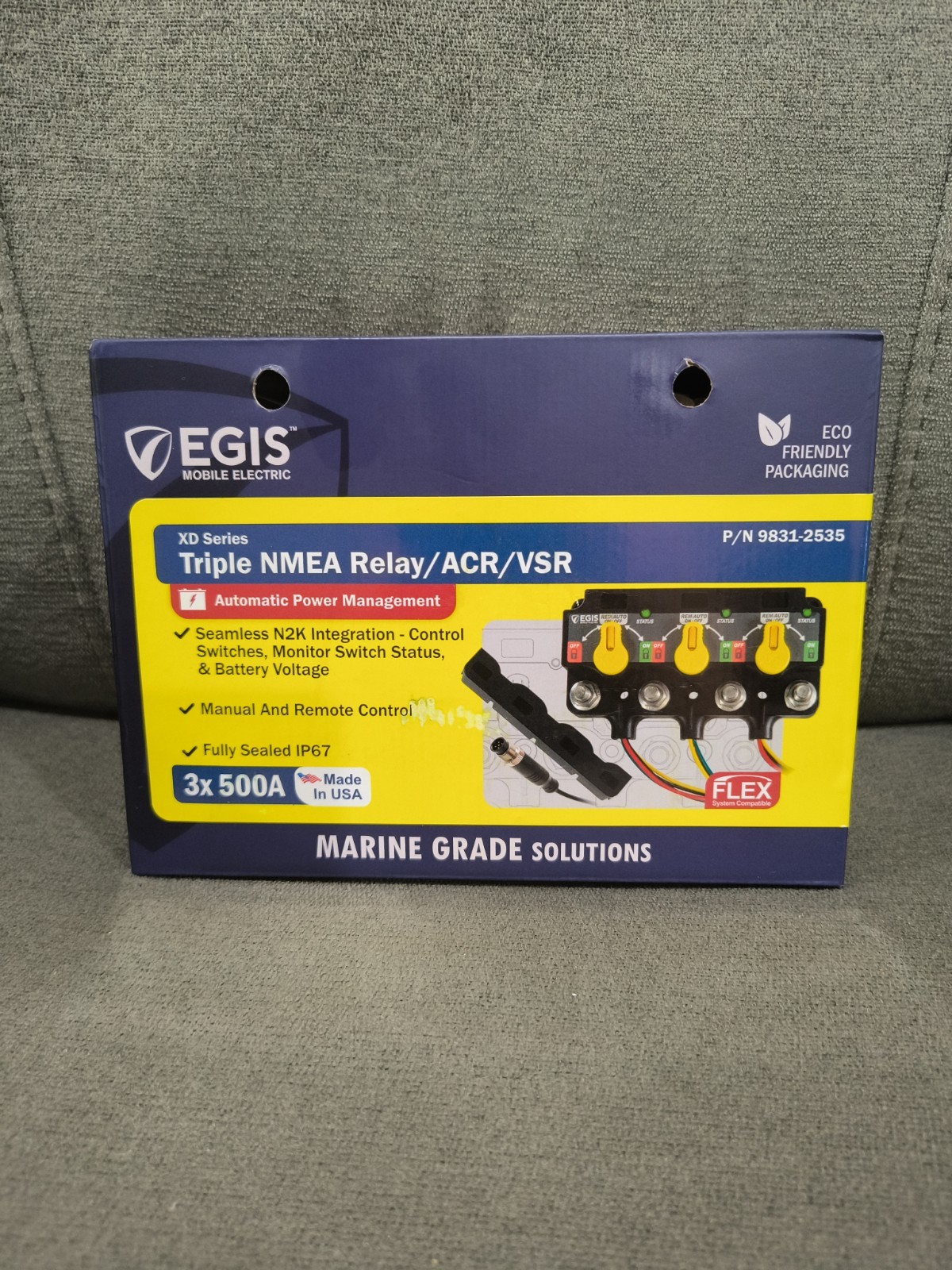 EGIS XD NMEA 2000 TRIPLE  RELAY/ACR/RELAY W/KNOBS 12P DT