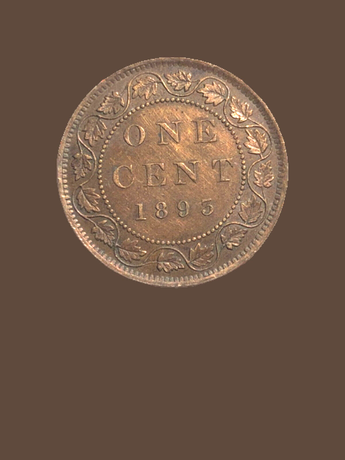 1893 Canada One Cent Coin - XF/AU