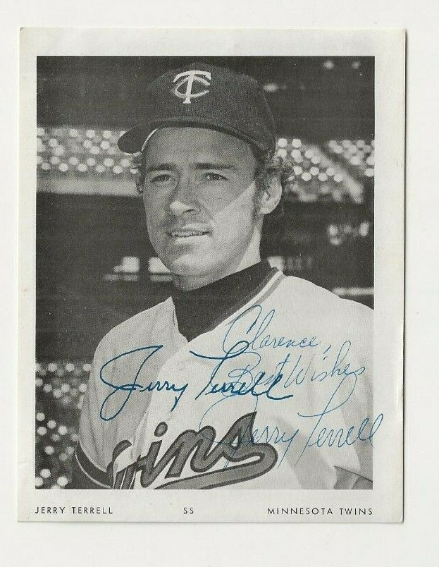 Jerry Terrell autographed photo - Minnesota Twins
