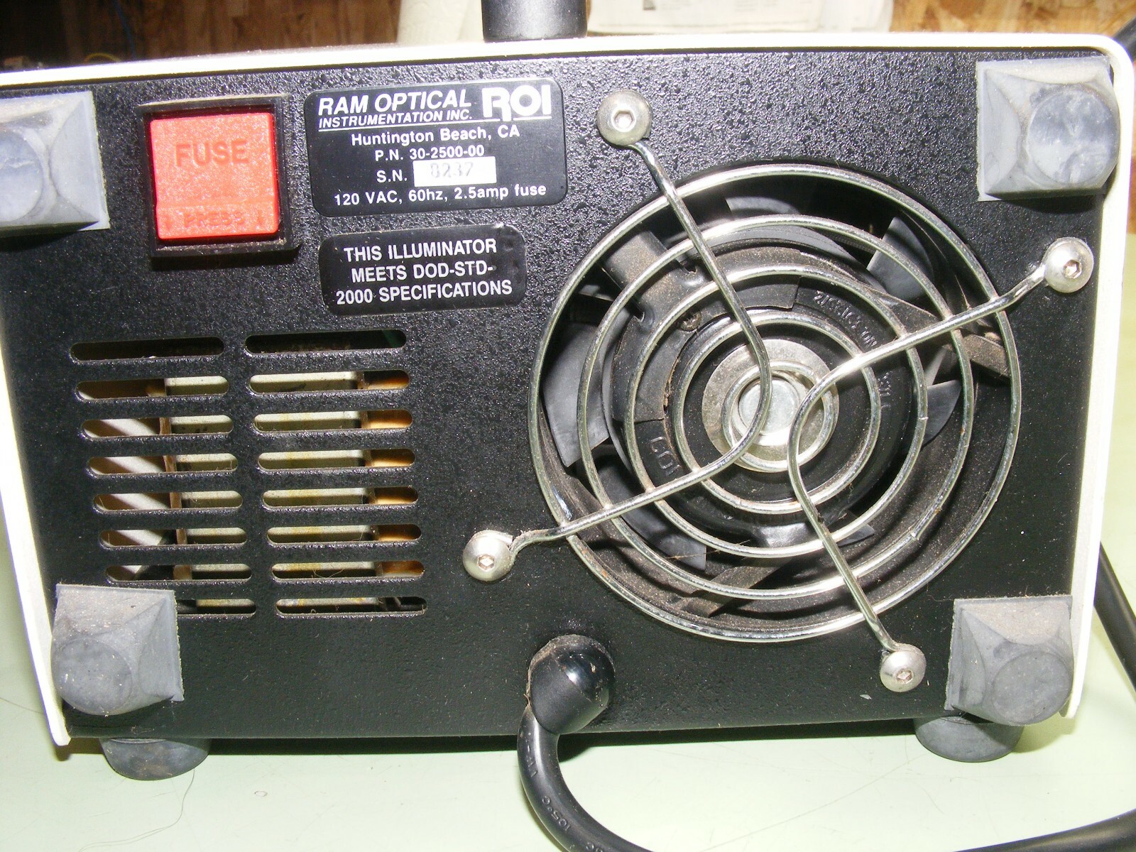 OPTIMEASURE 150 ILLUMINATOR AUTOMATION COMPONENTS INC FIBER OPTIC LIGHT SOURCE
