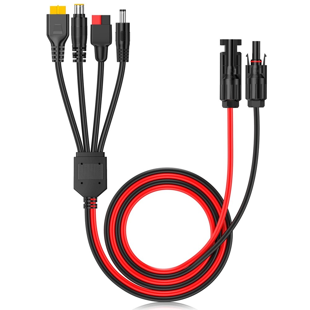 4-In-1 Solar Panel Connector Extension Cable Splitter for  Connector DC1838