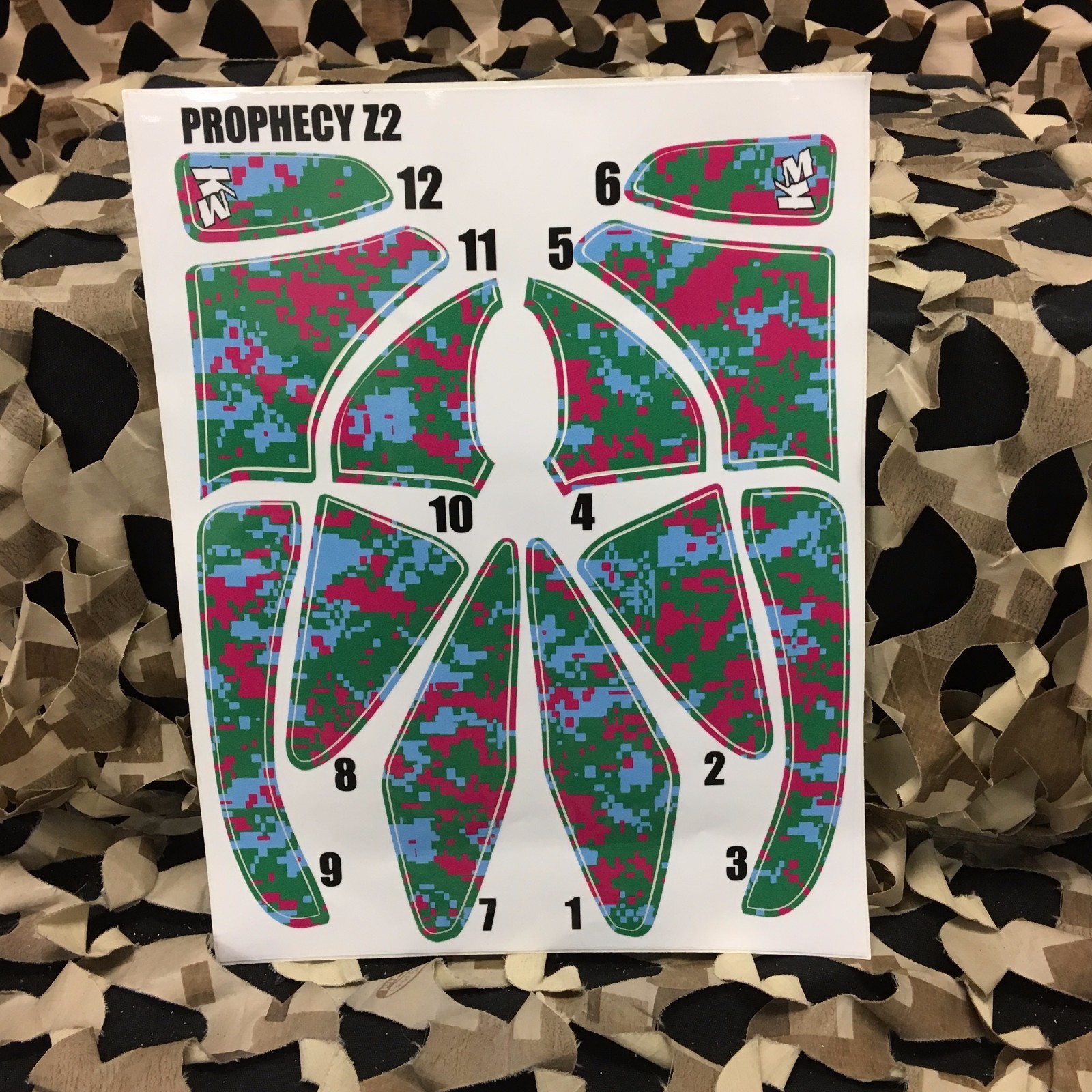 NEW KM Paintball Prophecy Loader Hopper Wrap - Digi Camo Green/Pink