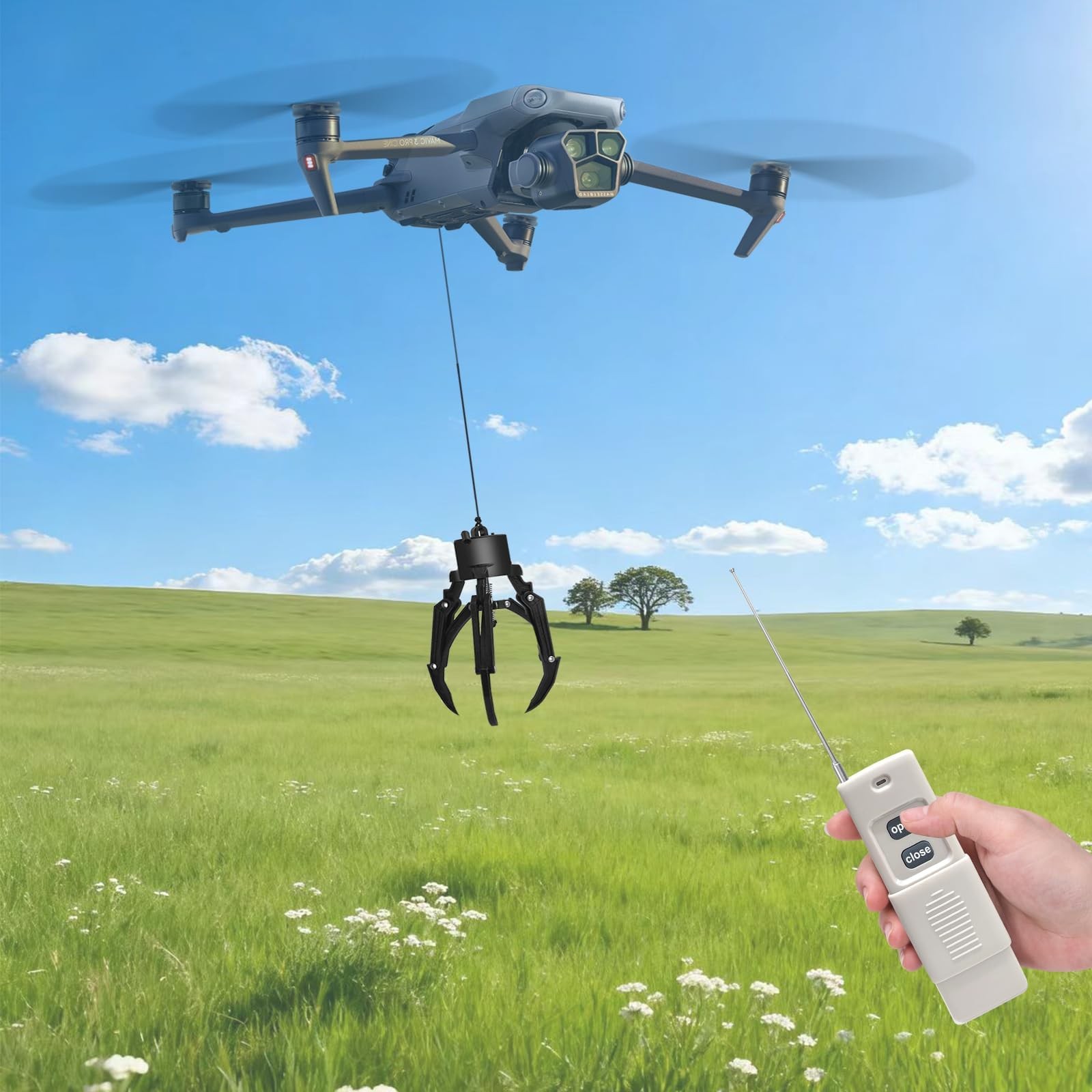 Drone Airdrop System - Remote Control Payload Release Device with Mechanical Cla