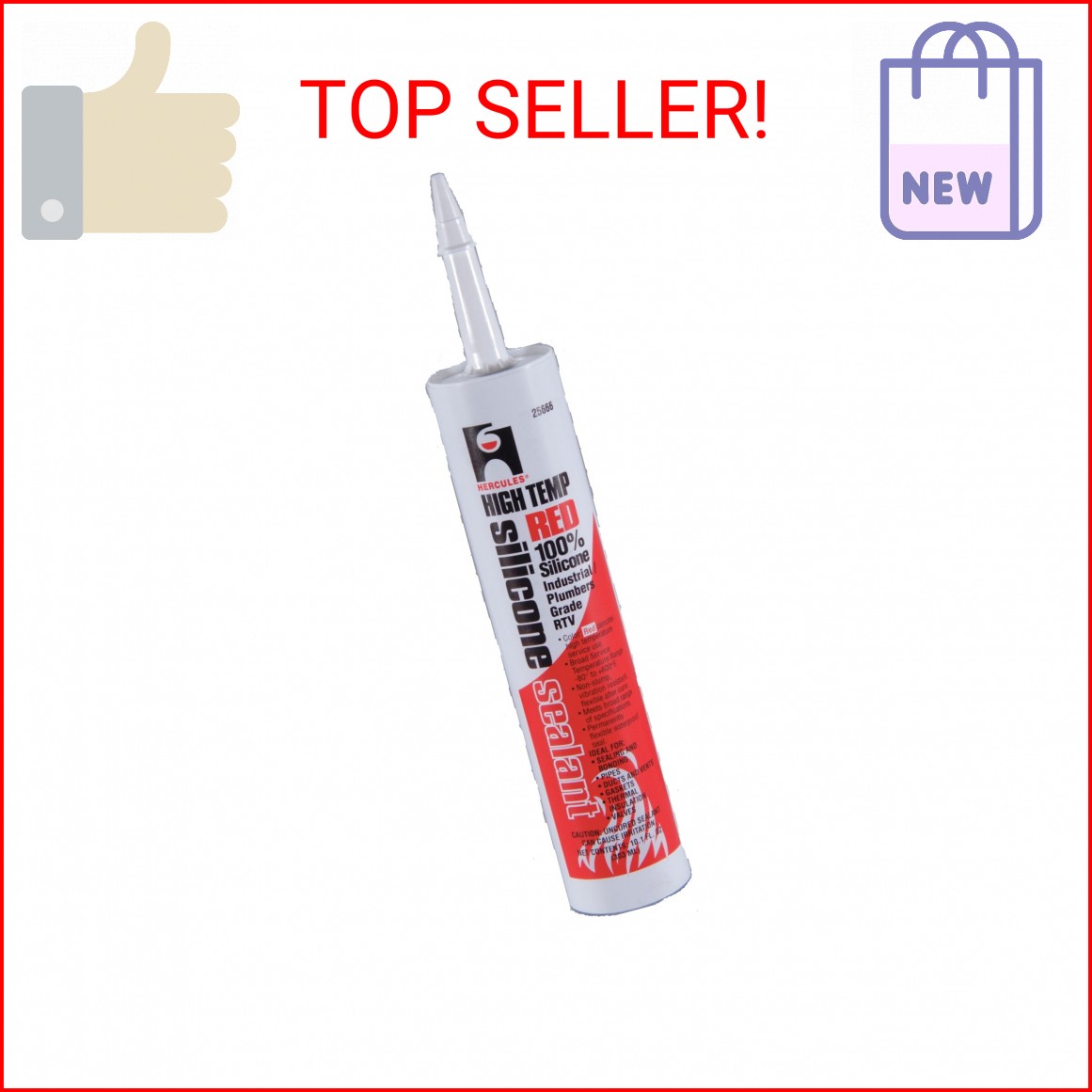 High Temperature Sealant, Silicone, 10.1oz