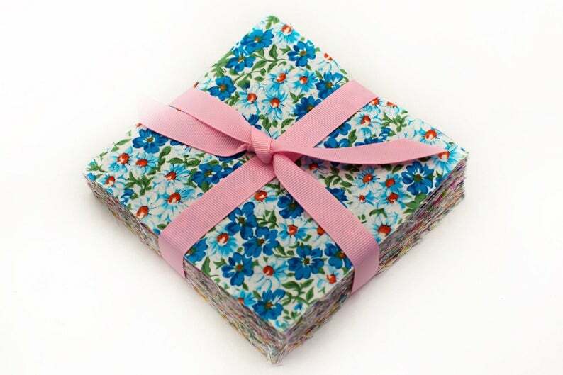 90 Prairie Flower pre cut charm pack 5" squares 100% cotton fabric quilt
