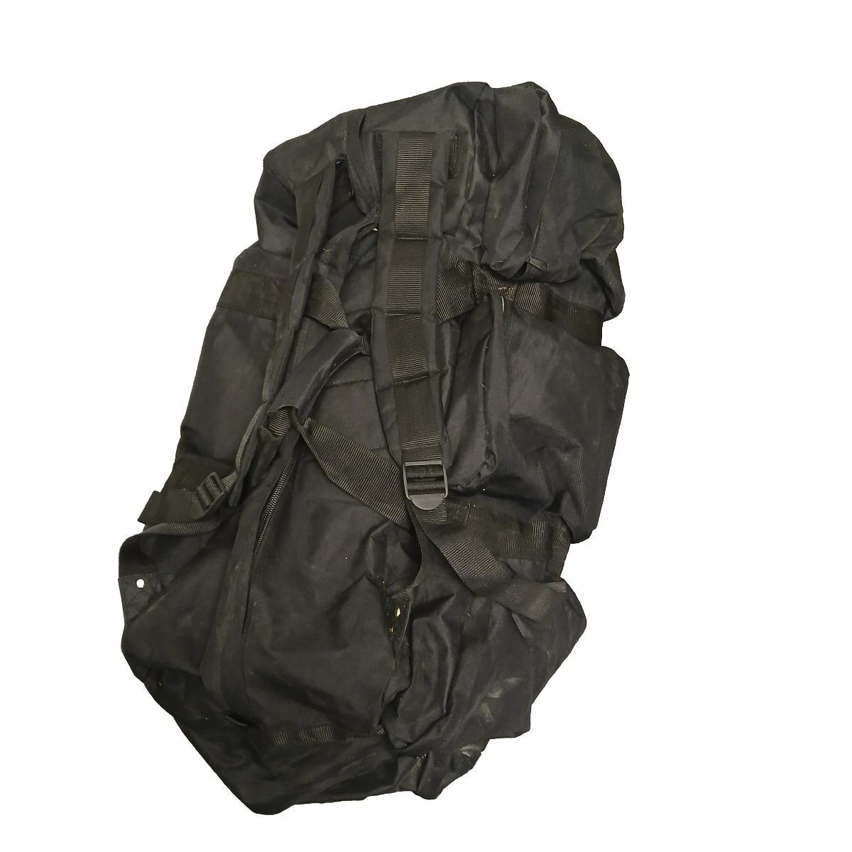 Deployment Holdall Kit Bag Large Black Duffel Backpack Straps Heavy Duty Nylon