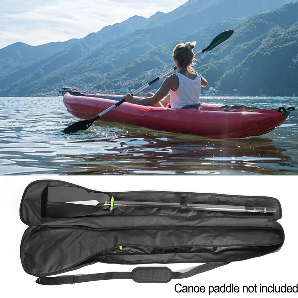 130x25x7cm Black Carrying Case Portable Pouch for KAYAK Paddle Bag Storage