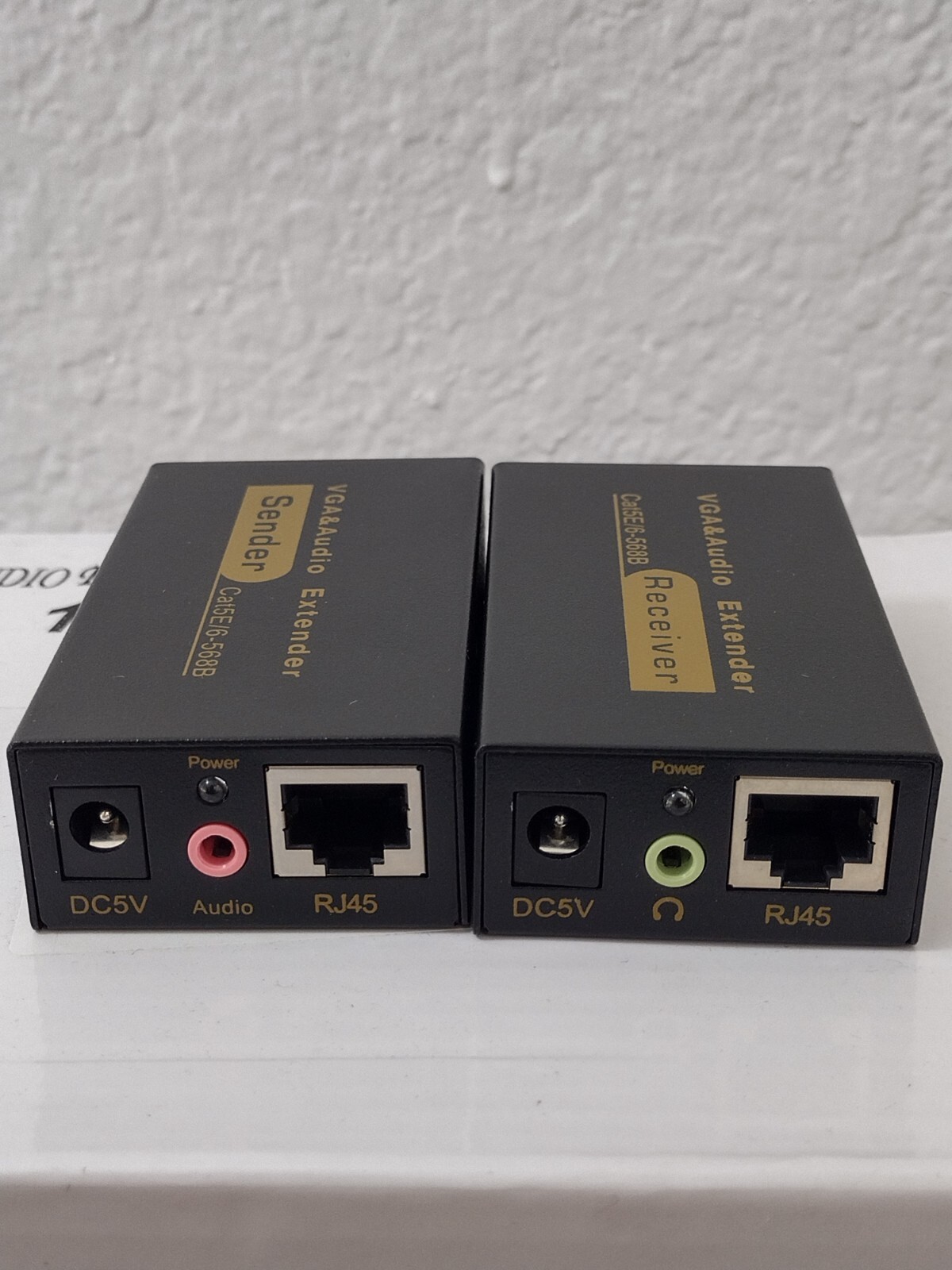 VGA & Audio Extender Cat5E/568B Receiver & Sender New