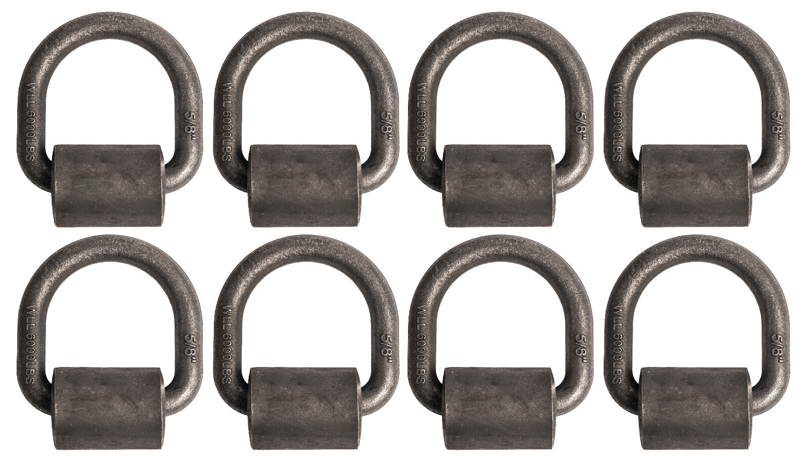 (8) 5/8" D Ring Weld On Tie Down for Flatbed Truck Trailer Chain Straps Rope