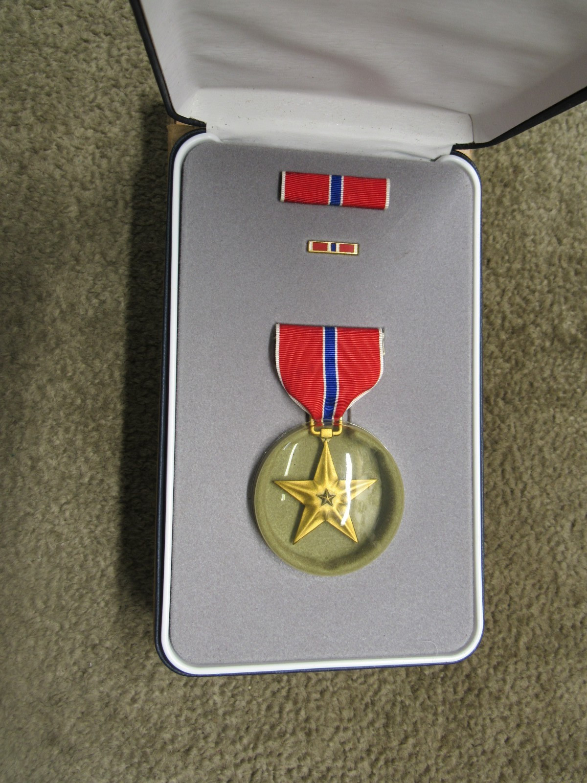 US Bronze Star Medal Full Size w/ Ribbon & Lapel Pin Gulf War 1991 Dated