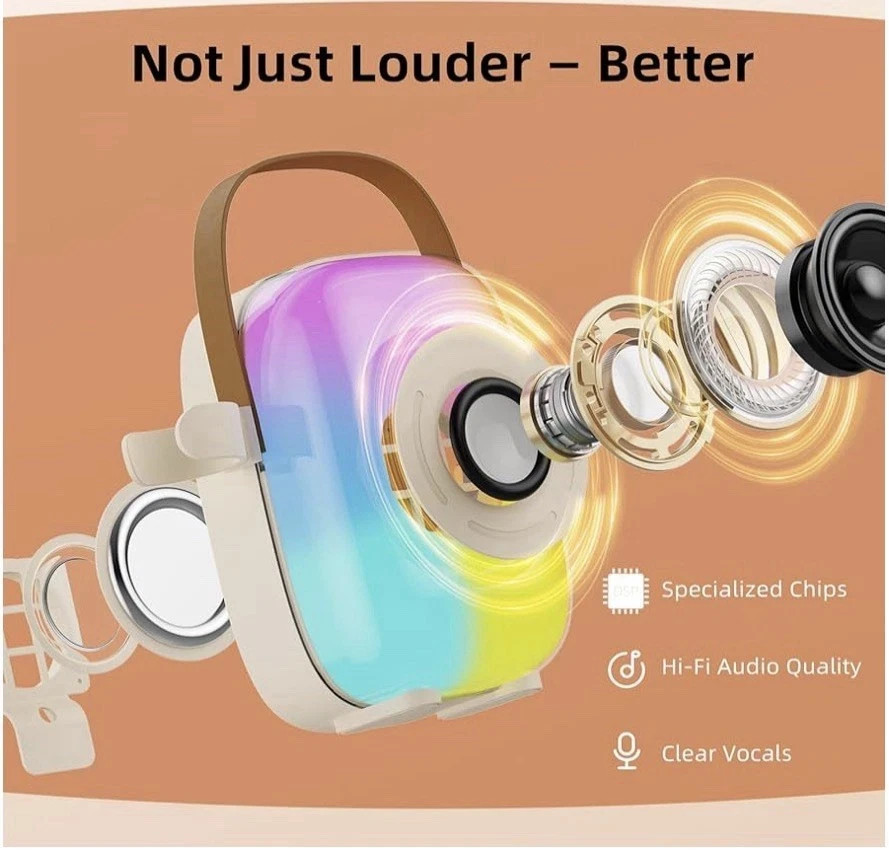 childrens Mini Karaoke Bluetooth Enabled,compatible With All Mobile Phones