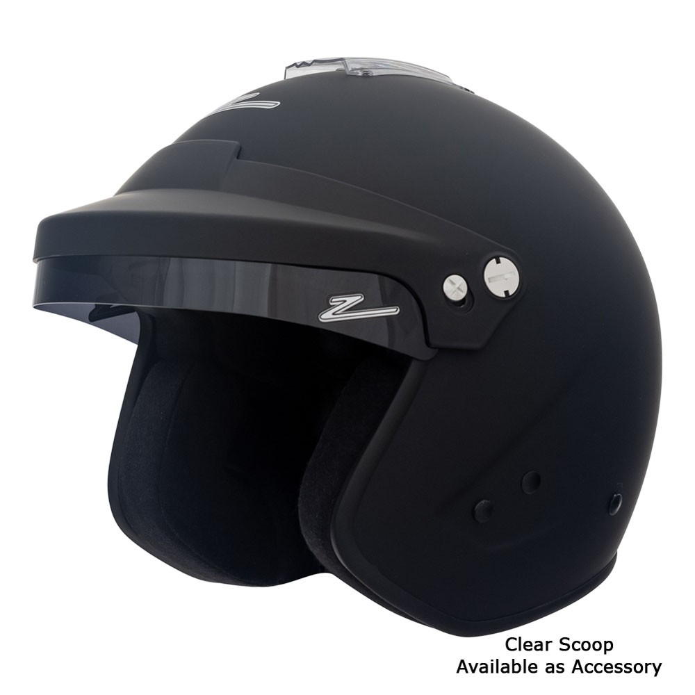 Zamp Helmet H77403FXXL; RZ-18H XX-Large Open Face Matte Black Snell SA2020